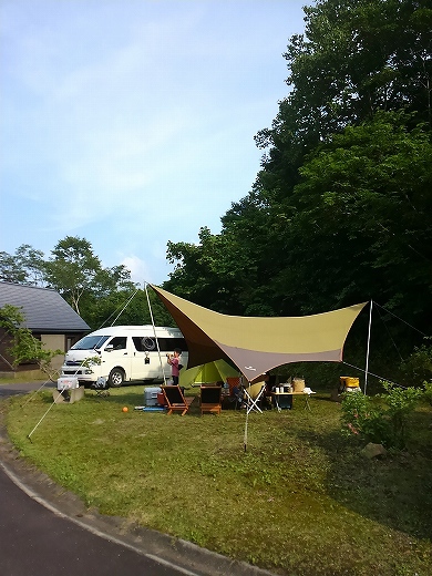 雨飾高原キャンプ場にて初夏キャンプ　