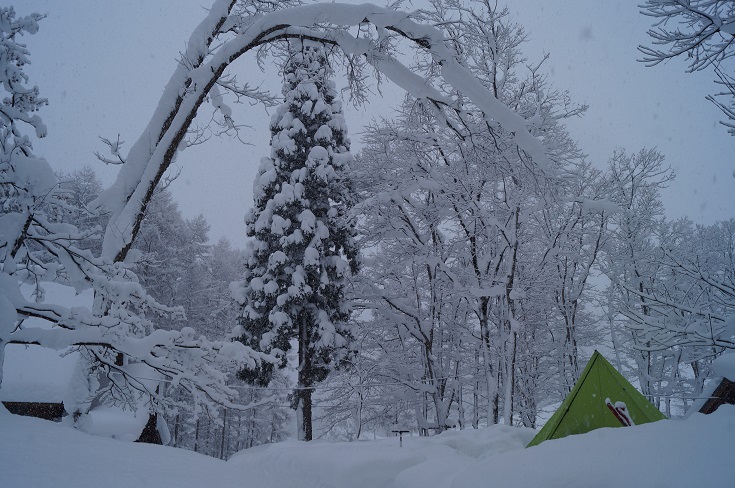 豪雪を遊ぶ　in とことん山キャンプ場