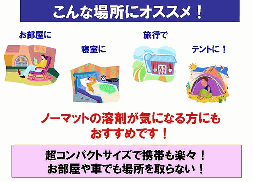 お?テント用を謳ったね?効くんだね?
