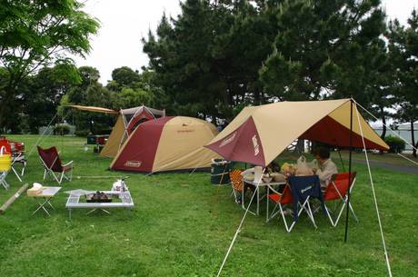 GW第2弾、雨の若洲海浜公園キャンプ場・・・(爆)
