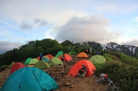 * 最終日 冷池山荘とテント場 * 鹿島槍