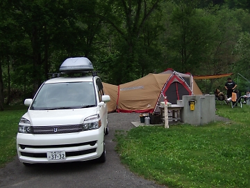 雨降りもなんのその! in 道民の森一番川オートキャンプ場