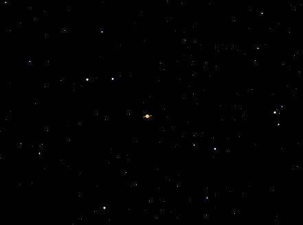 土星の環(リング)とお月様