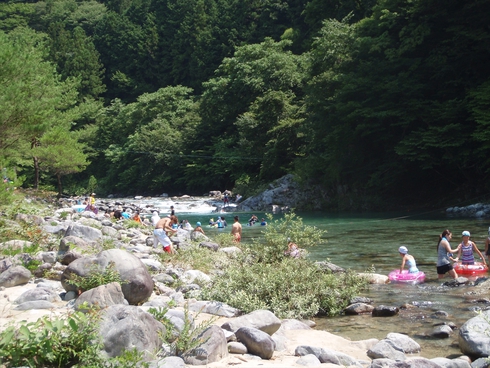 夏休み川遊びキャンプ　in　塔の岩オートキャンプ場