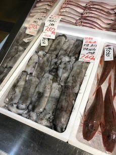 iPhoneXと鮮魚店