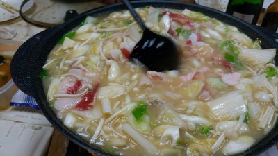 蒸し牡蠣と牡丹鍋の飲み会 蒸し牡蠣と牡丹鍋の飲み会