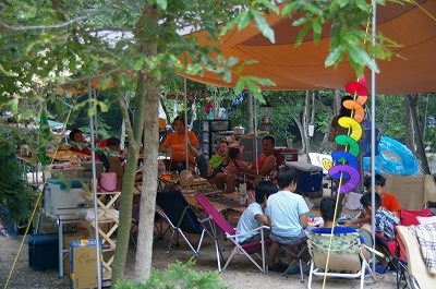 須川家族村で父子キャンプ♪