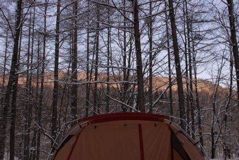 雪を求めて　一色の森キャンプ場　その3