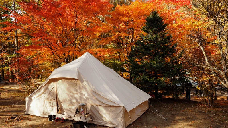 2016 紅葉キャンプ 笛吹小屋キャンプ場