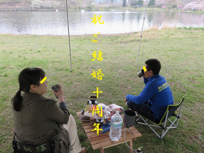 今年最後の桜と、私の最後?にて最高な幕(てっこつ大分支部花見キャン) 今年最後の桜と、私の最後?にて最高な幕(てっこつ大分支部花見キャン)