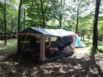 夏休みキャンプ第２弾　父子ｄｅ雨の十里木キャンプ場