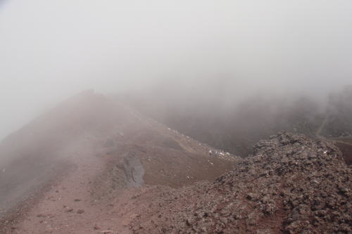富士登山 2日目(七合目ー剣ヶ峰、そして下山)