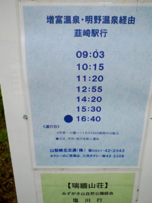 金峰山レポ 4(下山編)