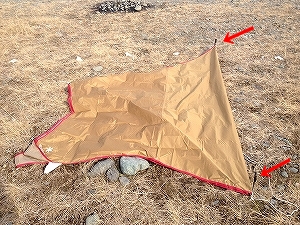 一人でタープを張る方法?