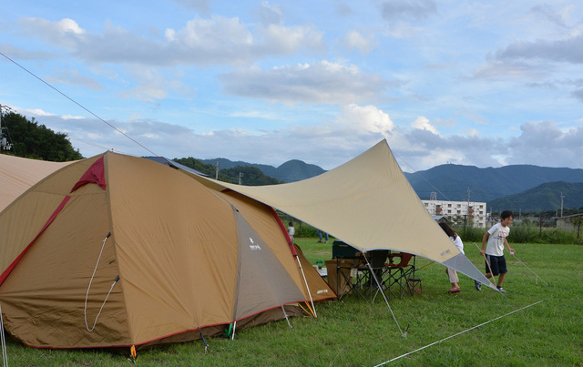 雨の連休キャンプ①　～大池ｵｰﾄｷｬﾝﾌﾟ場～