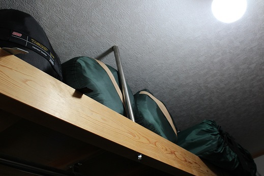 キャンプ道具の保管場所 キャンプ道具の保管場所