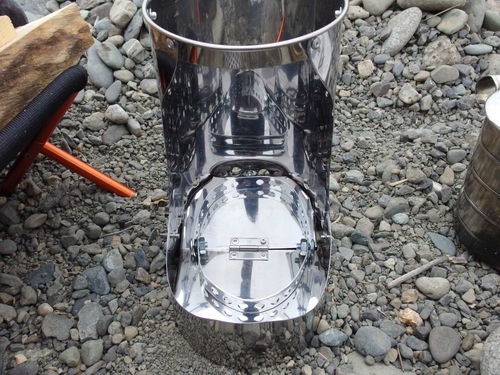 自作ストーブ かまど風、長靴型ストーブ 自作ストーブ かまど風、長靴型ストーブ