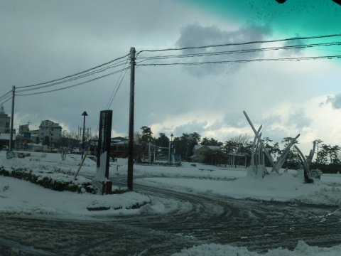 大雪警報のど真ん中で夏タイヤ 笑♪