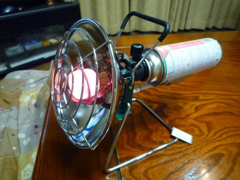 テントの中の暖房!これでどうだろう?