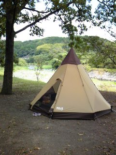 設営完了!(城ヶ原オートキャンプ場)