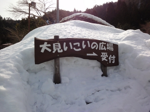 初雪中キャンプ 大見いこいの広場