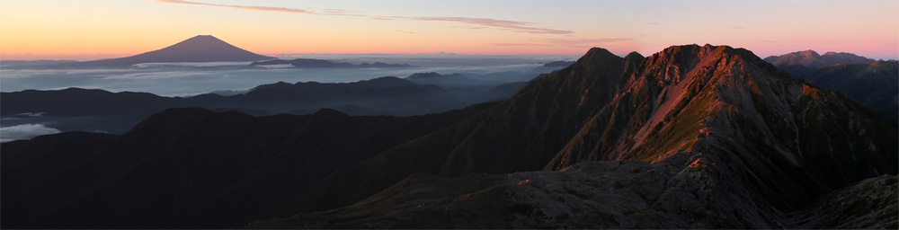 再訪北岳。白峰三山縦走(奈良田から)