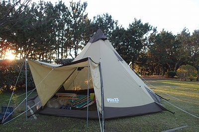 若洲公園キャンプ、真冬のキャンプにサプライズ