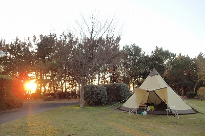 若洲公園キャンプ、真冬のキャンプにサプライズ