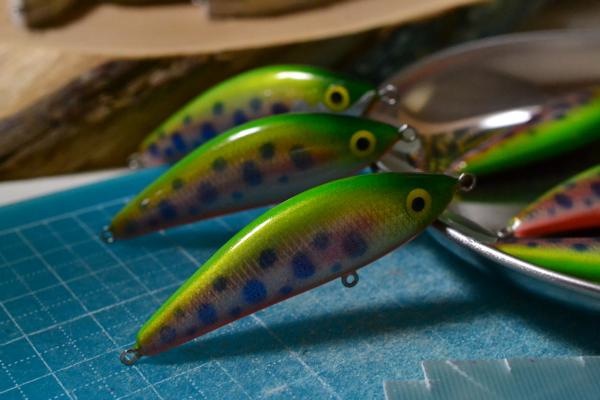 ハンドクラフト展用ミノー完成 ハンドクラフト展用ミノー完成