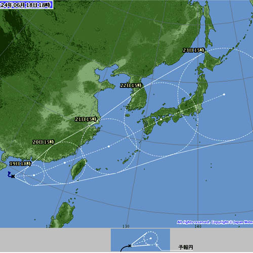 台風接近中