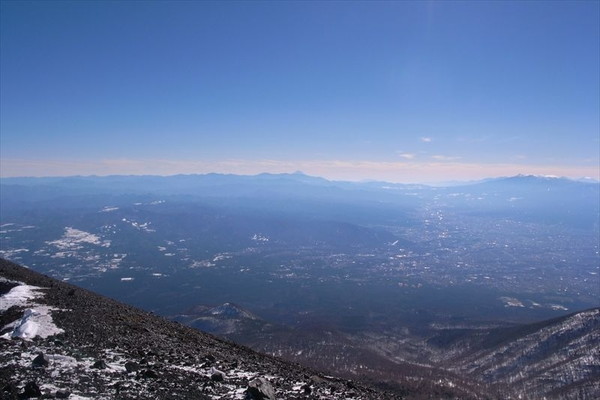 快晴の浅間山(前掛山)