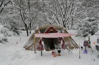 * 雪中キャンプ DE オールウエザーブランケット *