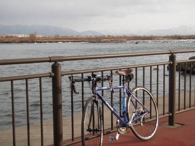 ２月下旬の阿賀野川サイクリング＠新潟