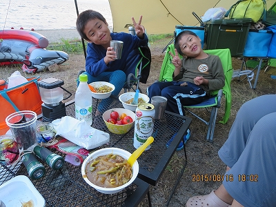 2015　お盆5泊6日キャンプ（後編）　猪苗代湖　崎川浜キャンプ場