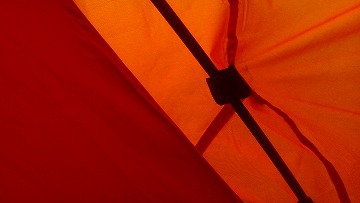 リサイクルショップで購入したテントの試し張り リサイクルショップで購入したテントの試し張り