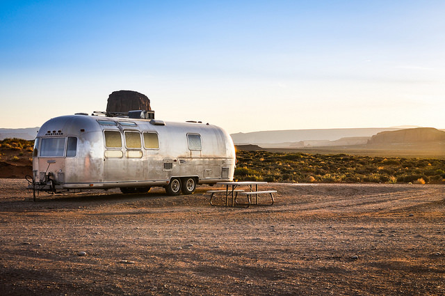 Airstream Trailer at Monument Valley