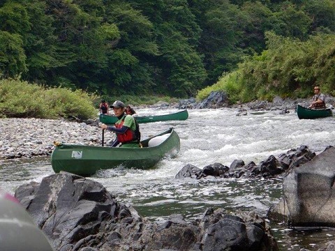 久慈川カヌー　今年最初の久慈川はザラザラゴロゴロでした