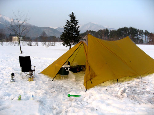 中蒜山オートキャンプ場（雪遊び）