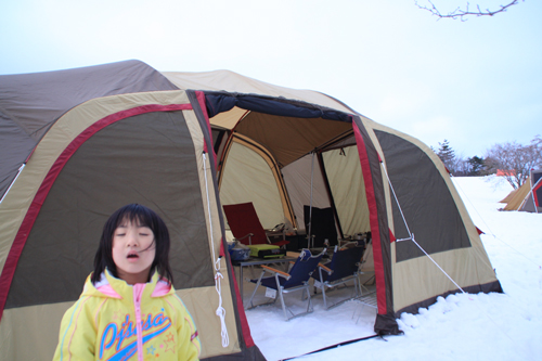 中蒜山オートキャンプ場（雪中キャンプ）