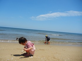 海遊びと潮干狩りに行って来ました