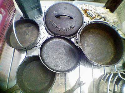 鍋セット コンパクトに 苦心です