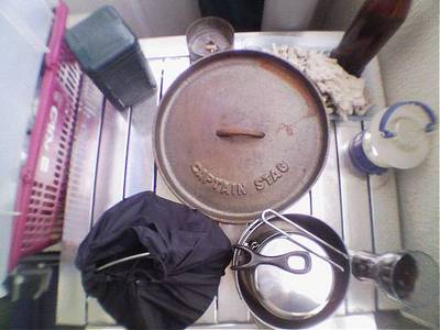 鍋セット コンパクトに 苦心です