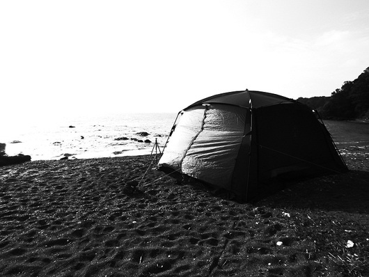 The camping at the beach of the cape