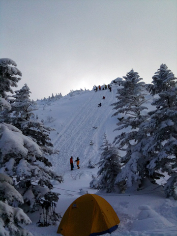 北ヤツ雪遊び。