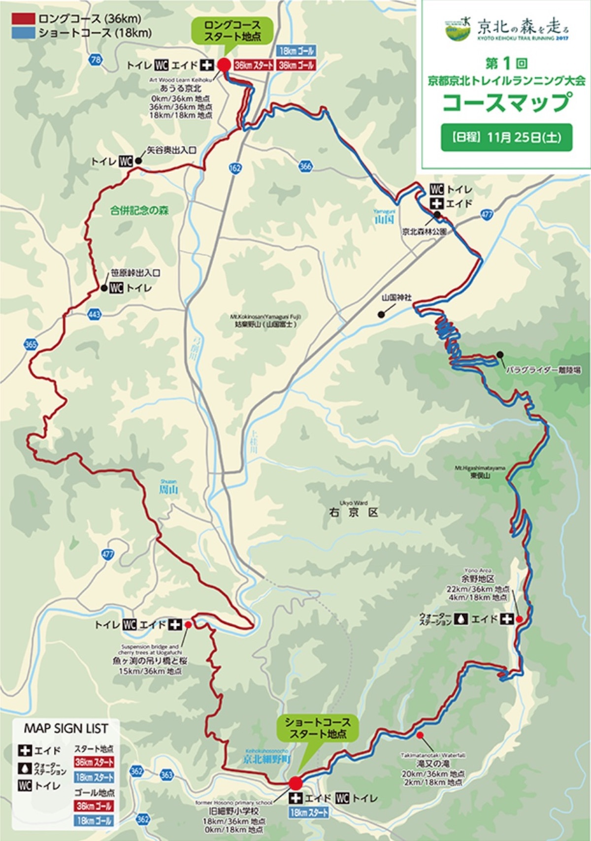 トレラン大会　京北の森を走る2017