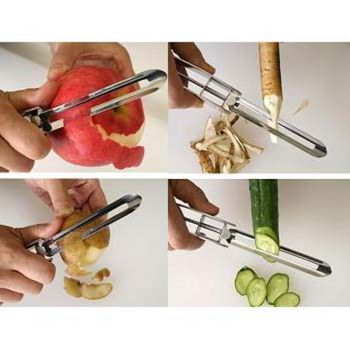 ロングピーラーで野菜を楽しくスライス。