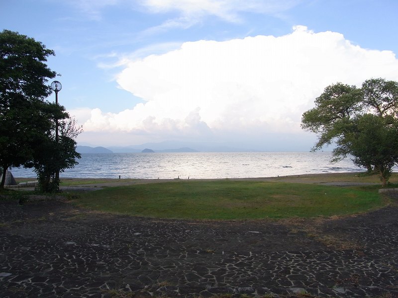 琵琶湖でデイキャンプ