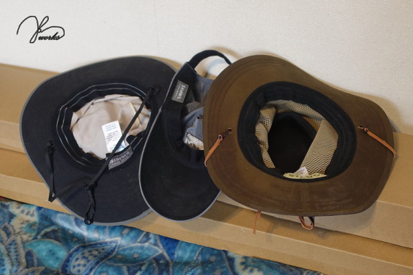 裏からみた夏用ハット