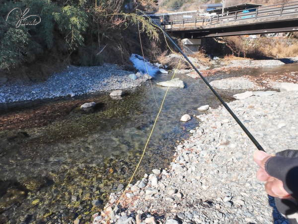 養魚場下流、移動先の流れ