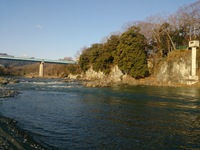 今朝の荒川：寄居
